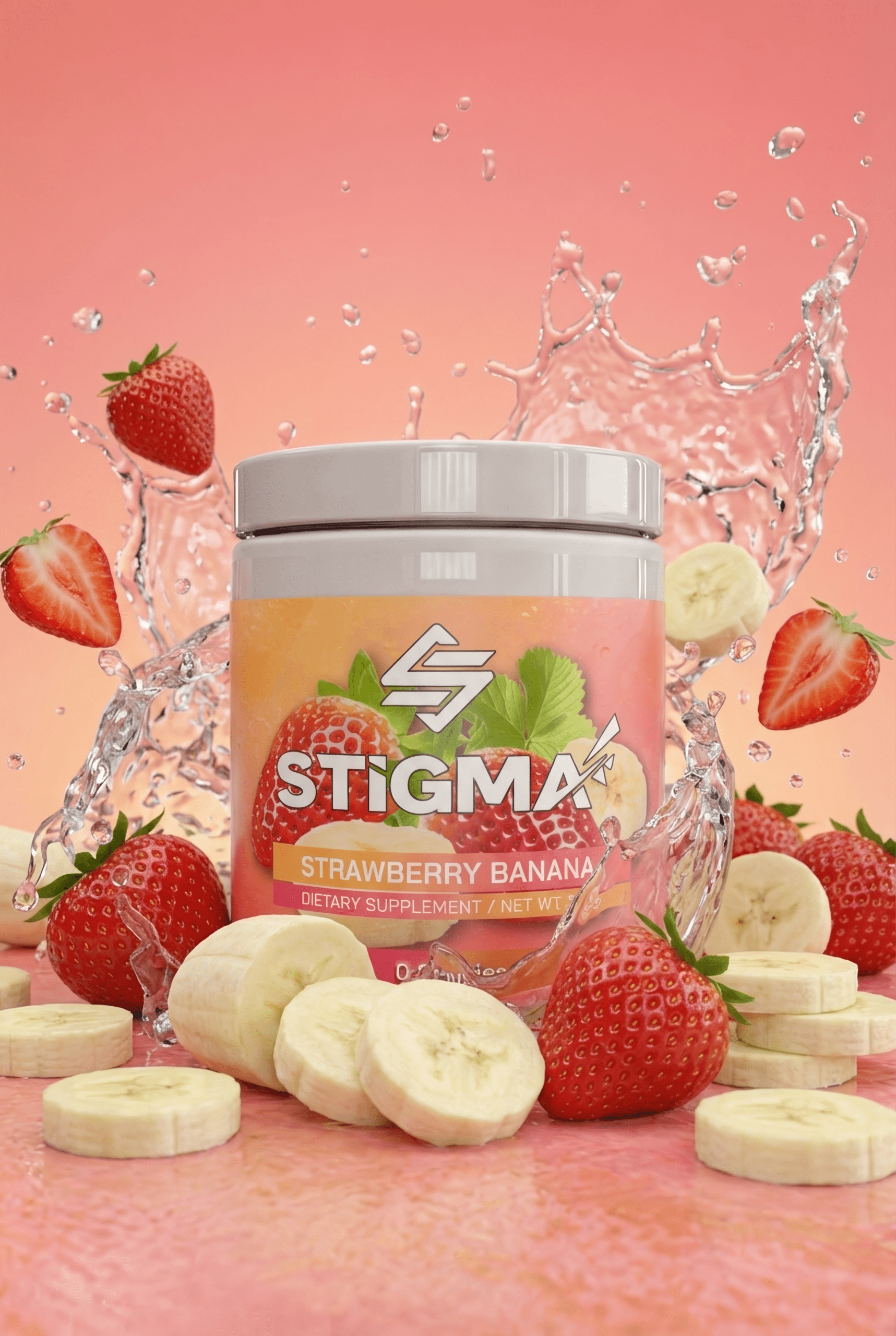 Stigma Hydration Strawberry Banana electrolyte powder with coconut, potassium and magnesium